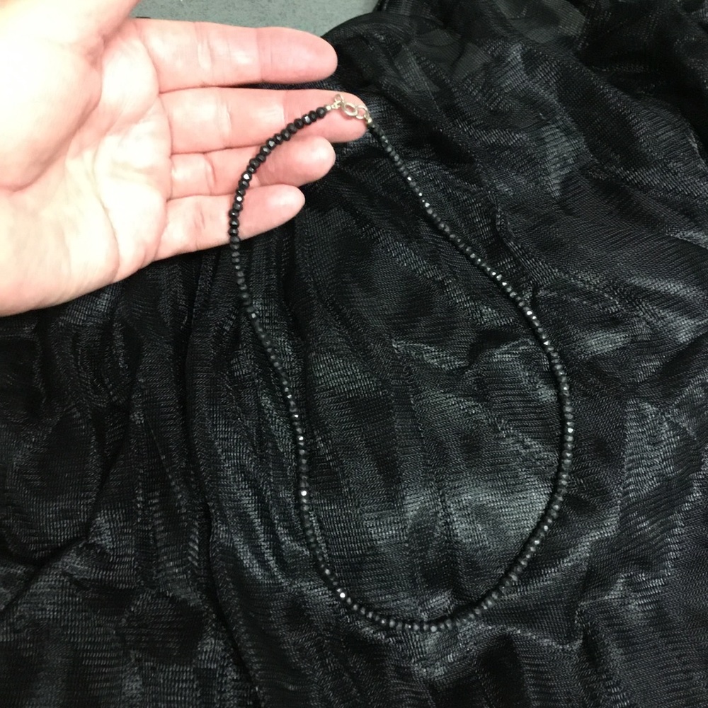 Black Spinel Bead Necklace
